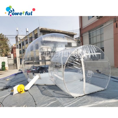 New design giant inflatable snow globe bubble dome tent, white inflatable human snow globe for Christmas