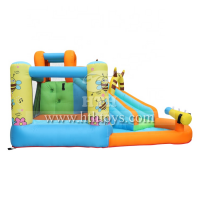 Bounce House with Slide Bee Inflatable Castle Slide for Children