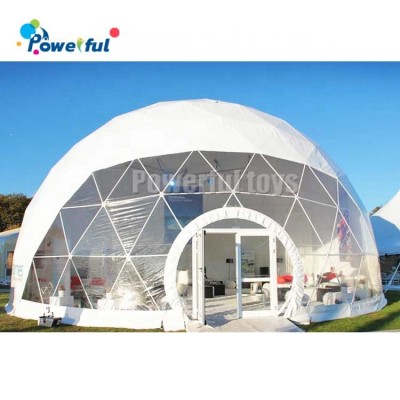 Clear Glass Greenhouse  Luxury Tent, Glamping Tent, Steel Frame Geodesic Dome For Sale