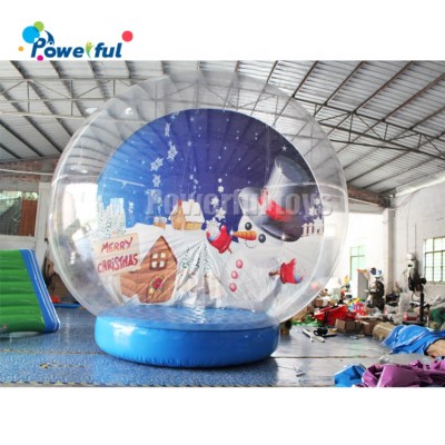 Custom Christmas inflatable snow globe ball bubble photo booth snowman dome